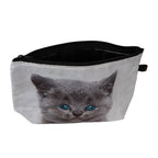Toilettas Dames 22x13x18 cm Grijs Polyester Kat