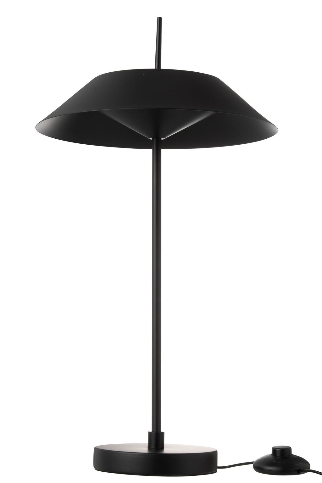 J-Line tafellamp - metaal - zwart - LED lichtjes