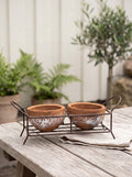 Planthouder 30x12x10 cm Bruin Metaal Bloempot