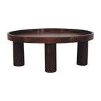 Massief houten Crescent Kastanje salontafel, bruin
