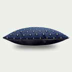 250 Pillow Jacquard Fan Blue gold 50x50