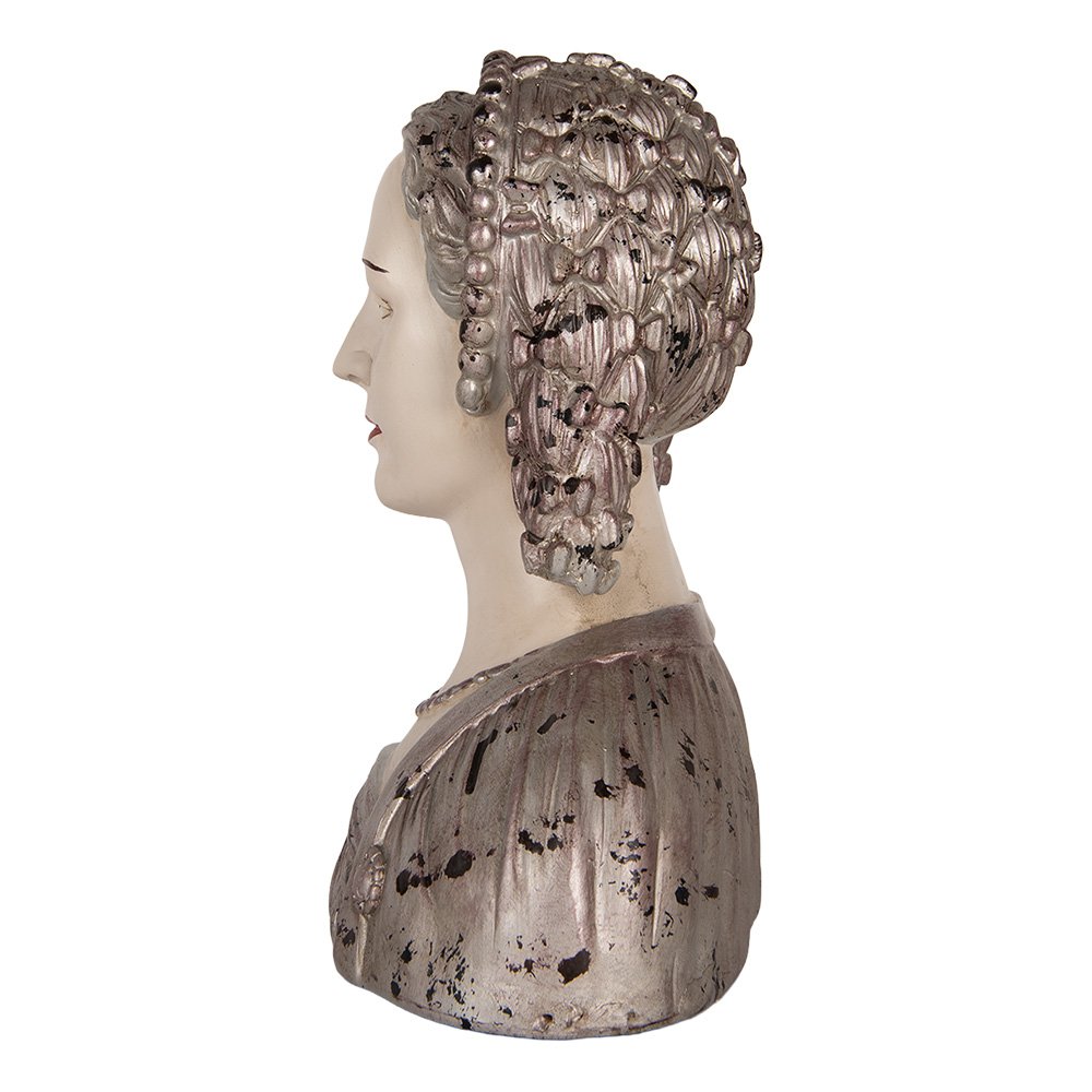 Decoratie Beeld Vrouw 27x15x30 cm Beige Kunststof
