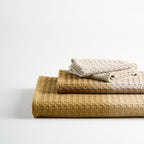Katoenen bamboe wafelhanddoek - Dip Dye badset