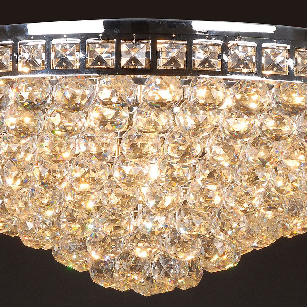 Kroonluchter Ø 80x27 cm Transparant IJzer Hanglamp