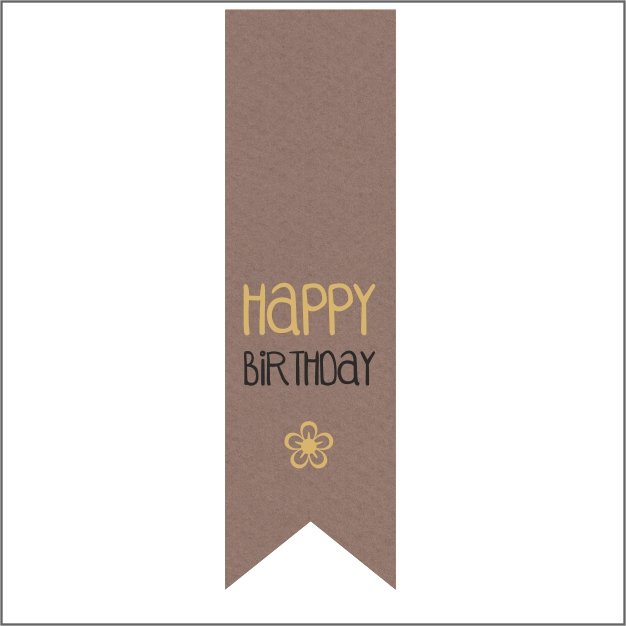 Happy birthday - etiket
