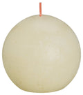 Shine rustiek bolkaars Ø76 Soft Pearl