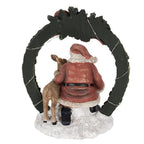 Kerstdecoratie met LED-verlichting Kerstman 23 cm Rood Polyresin