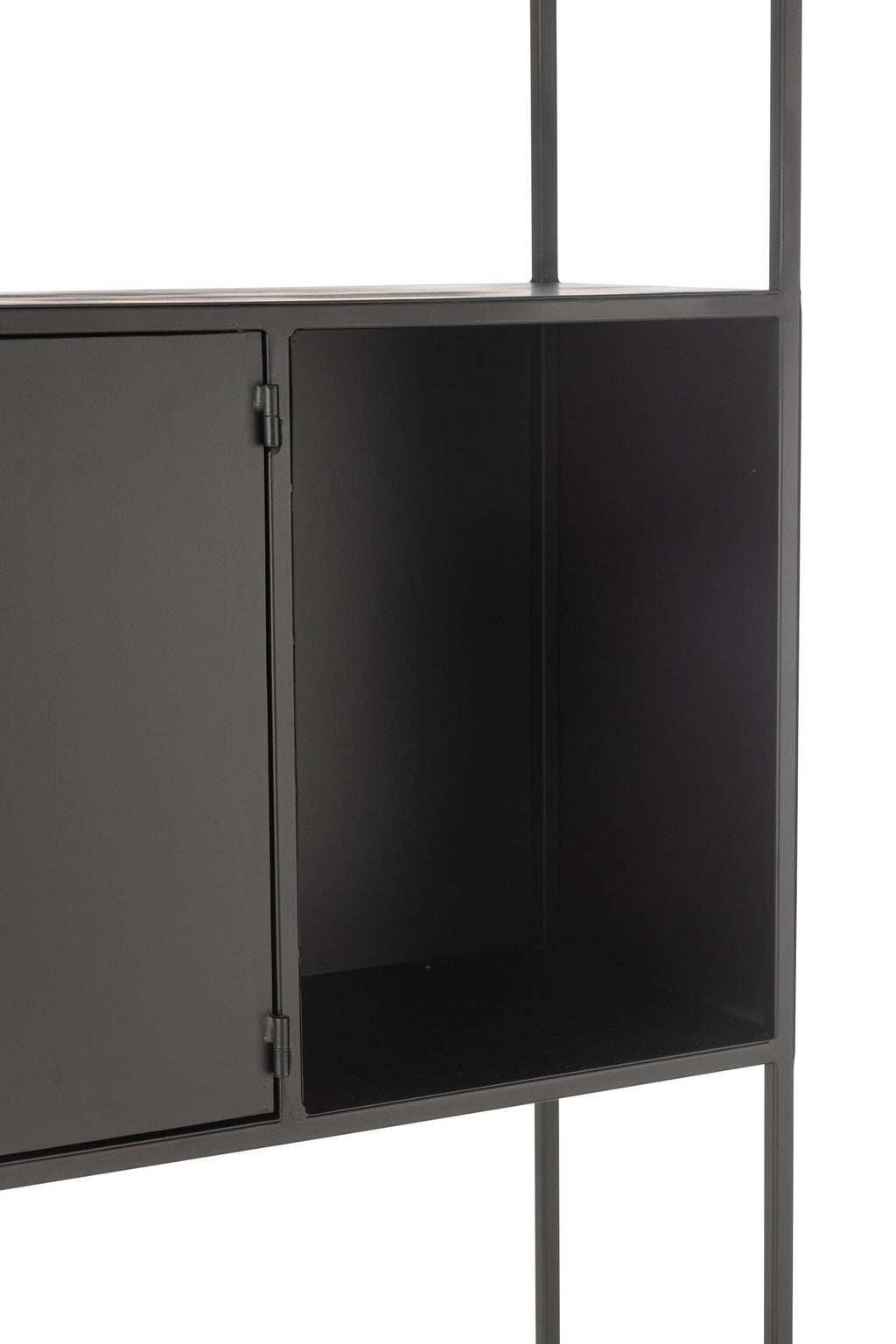 J-Line rek - metaal/glas - zwart