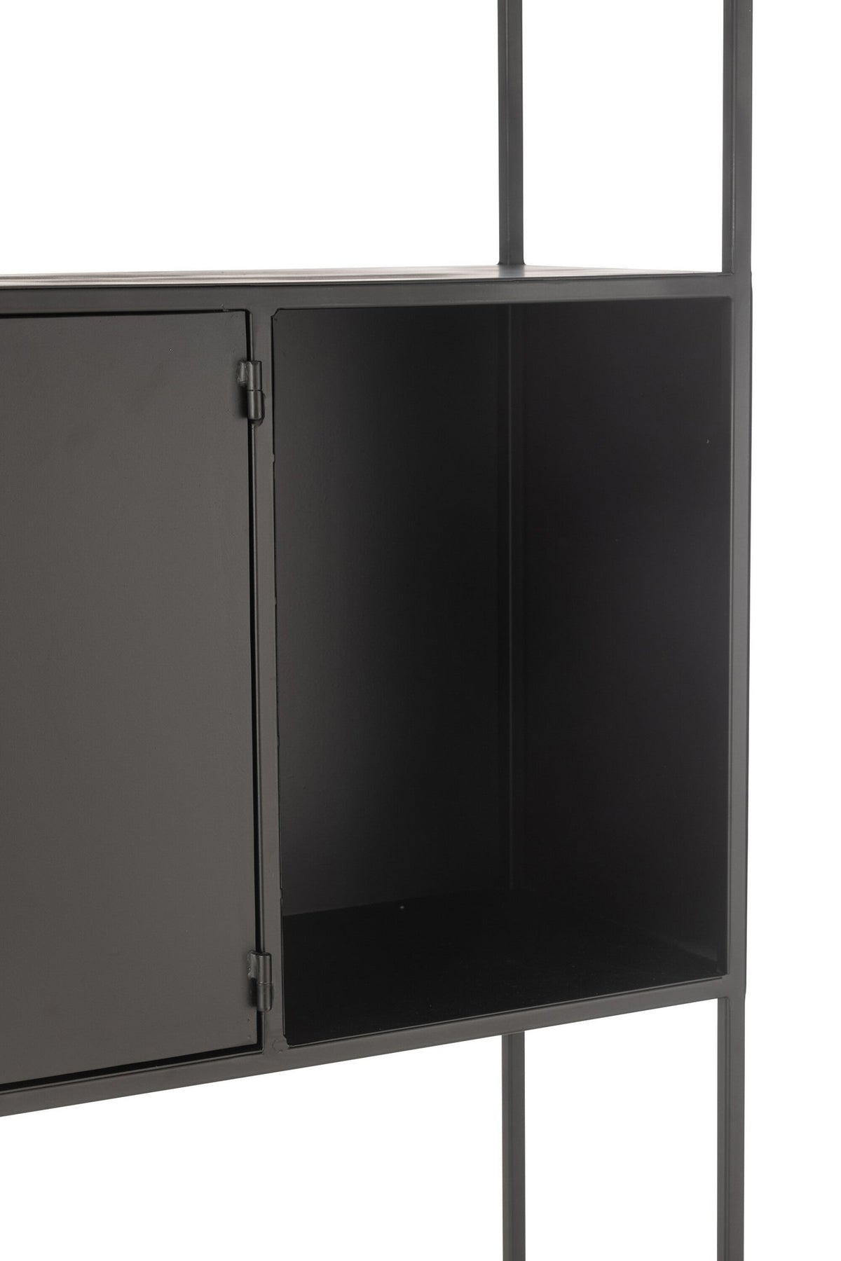 J-Line rek - metaal/glas - zwart