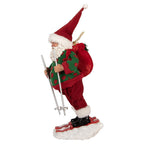 Kerstdecoratie Beld Kerstman 13x10x28 cm Rood Textiel