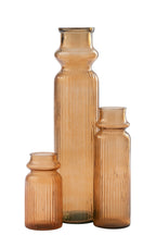 J-Line vloervaas Gestreept - glas - oranje