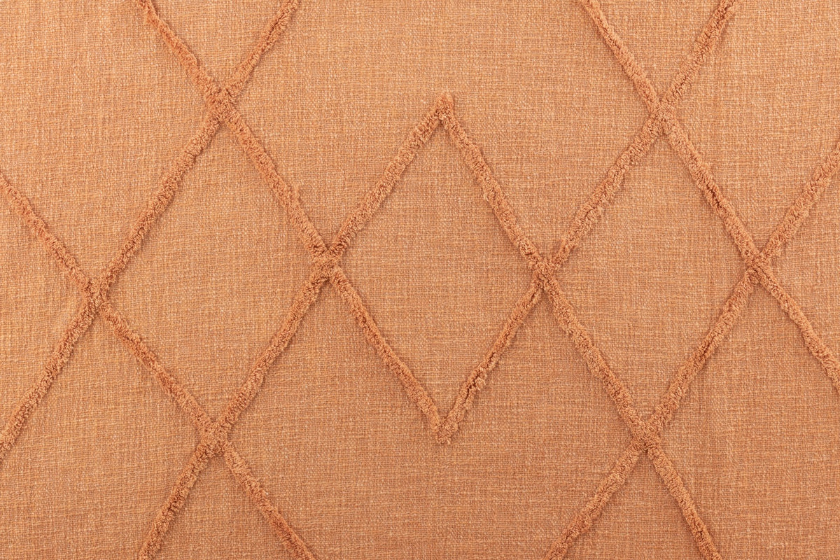 J-Line plaid Kwastjes - katoen - zalm - 190 x 56 cm