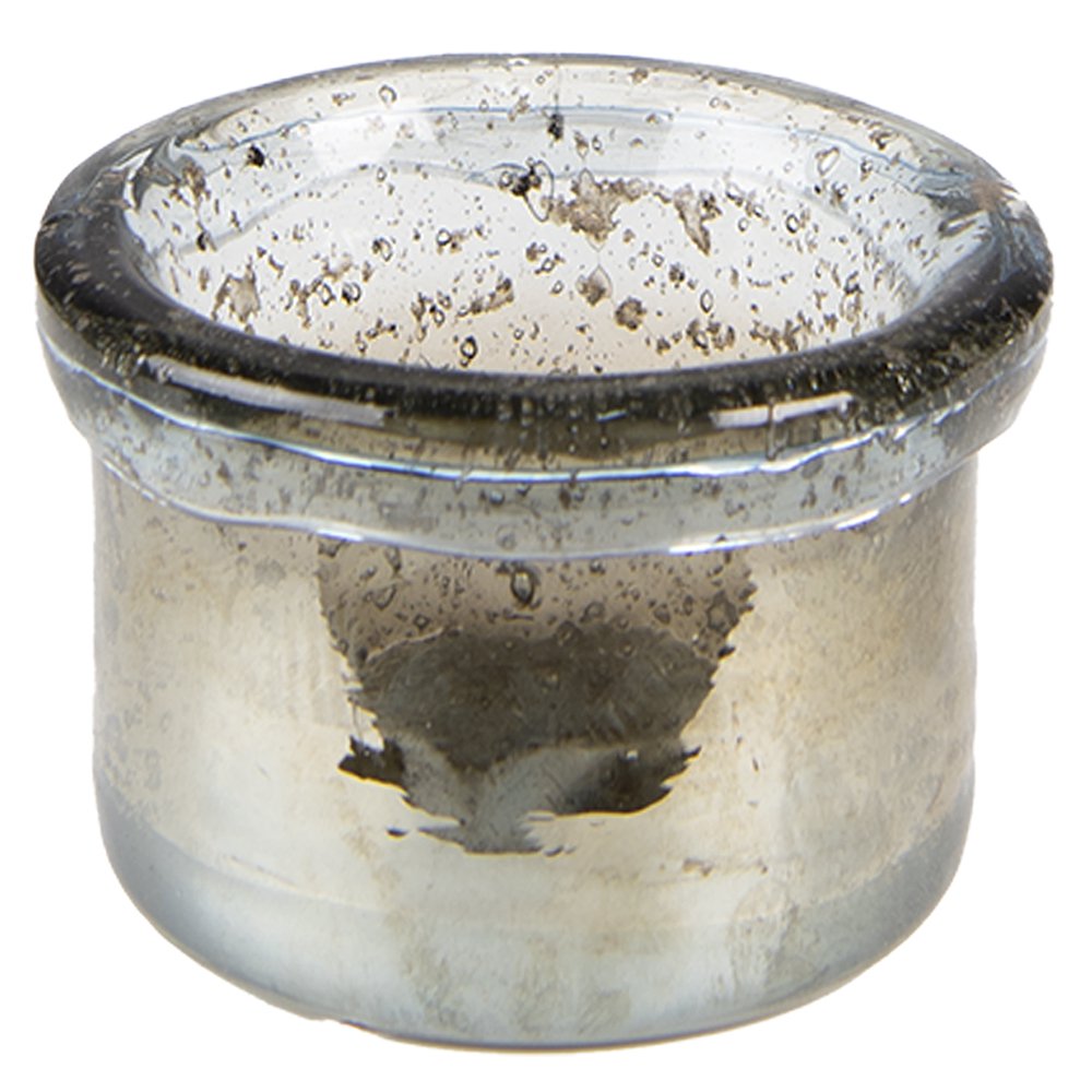 Theelichthouder Ø 9x6 cm Groen Glas Waxinelichthouder