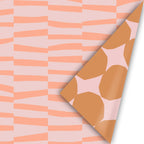 Bold Lines '24 - Rollen cadeaupapier - 10 stuks - peach/roze