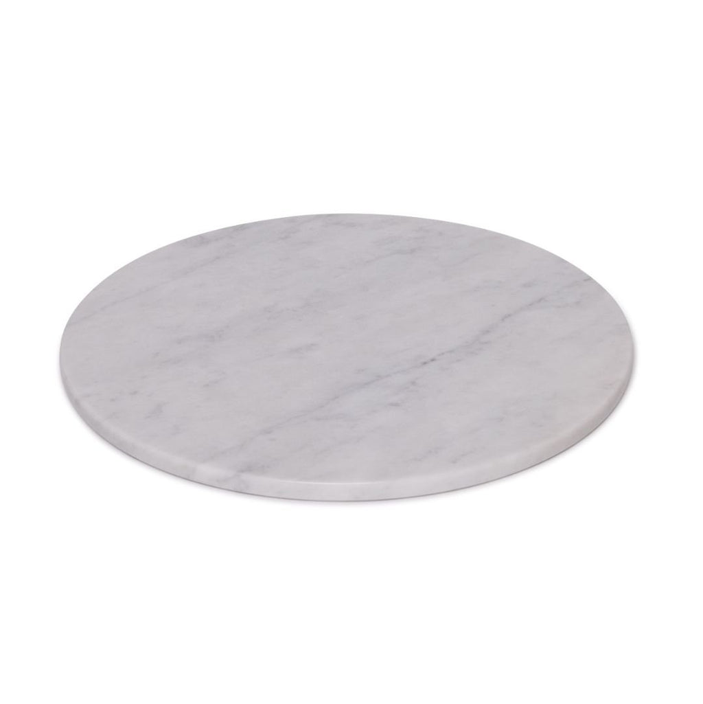 Marmer dienblad rond Ø30cm wit