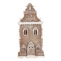Gingerbread house met LED 17x15x35 cm Bruin Kunststof