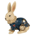 Beeld Konijn 29 cm Beige Blauw Polyresin