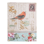 Opbergdoos Set van 3 Boeken 27/22 /17 cm Beige Hout Vogel