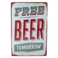 Gratis bier Retro Wandbord 30x20