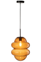 J-Line Hanglamp Honinglepel Glas Bruin