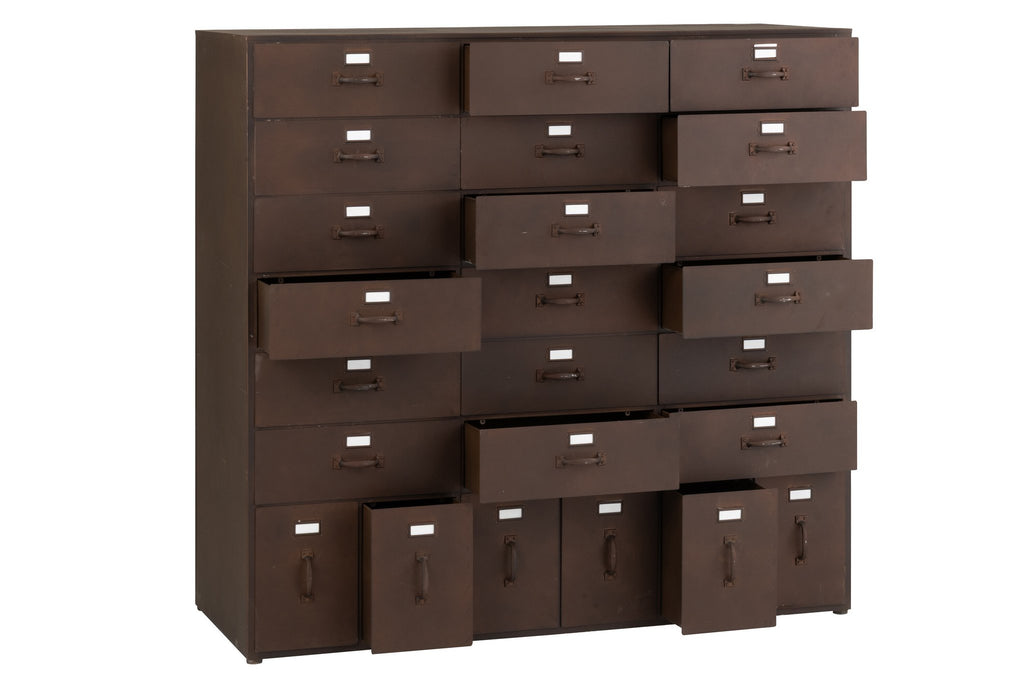 J-Line kast Bade - ijzer - roestbruin