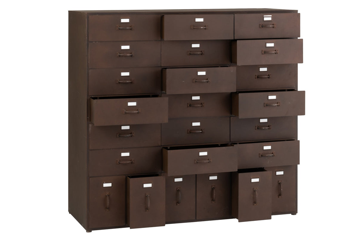 J-Line kast Bade - ijzer - roestbruin