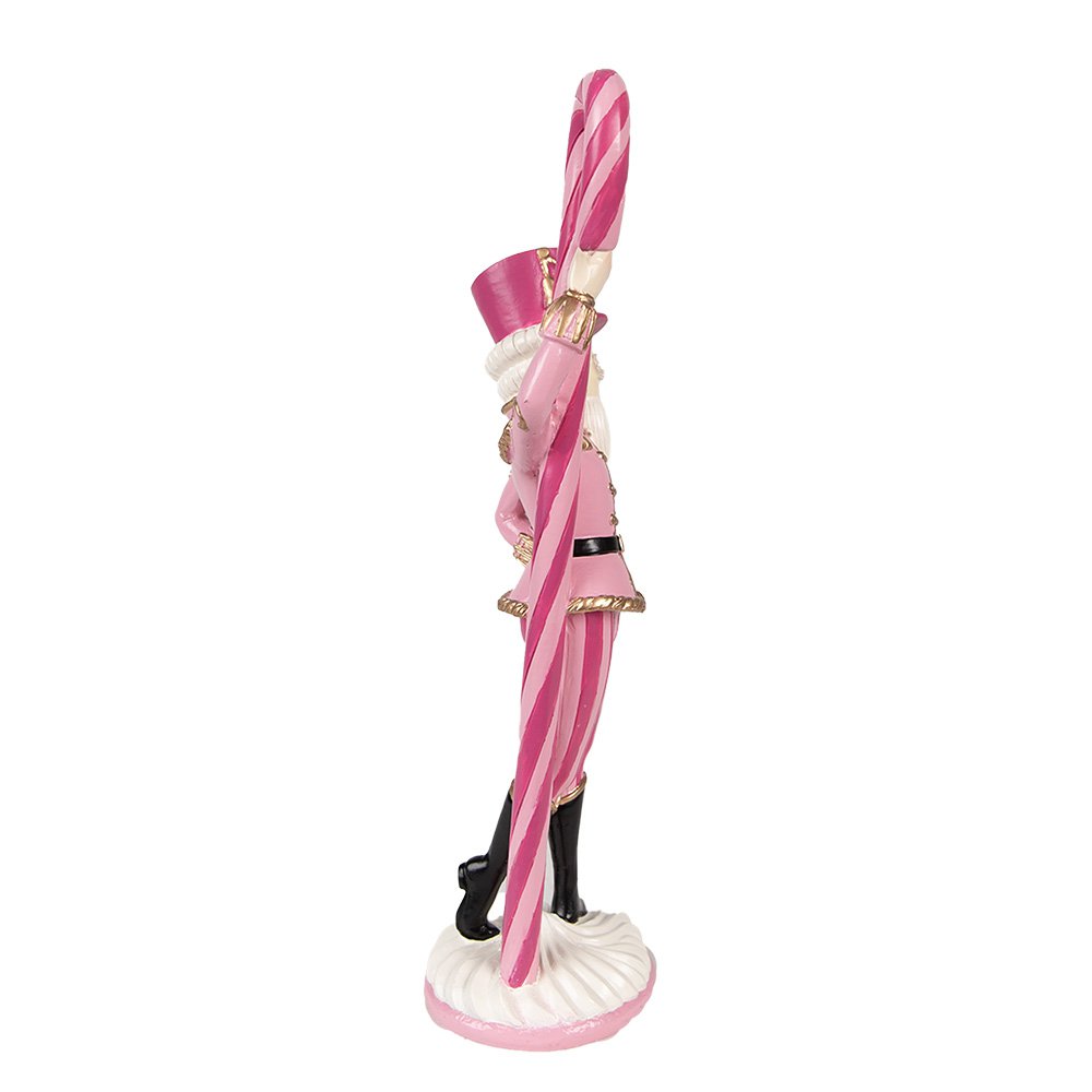 Beeld Notenkraker 9x6x23 cm Roze Polyresin