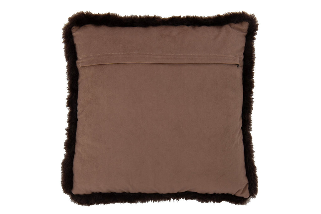 J-Line kussen Bulldog + Hoed - polyester - bruin