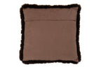 J-Line kussen Bulldog + Hoed - polyester - bruin