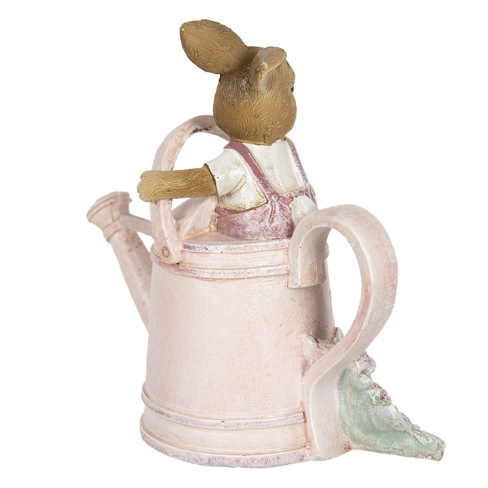 Beeld Konijn 10x6x11 cm Roze Kunststof