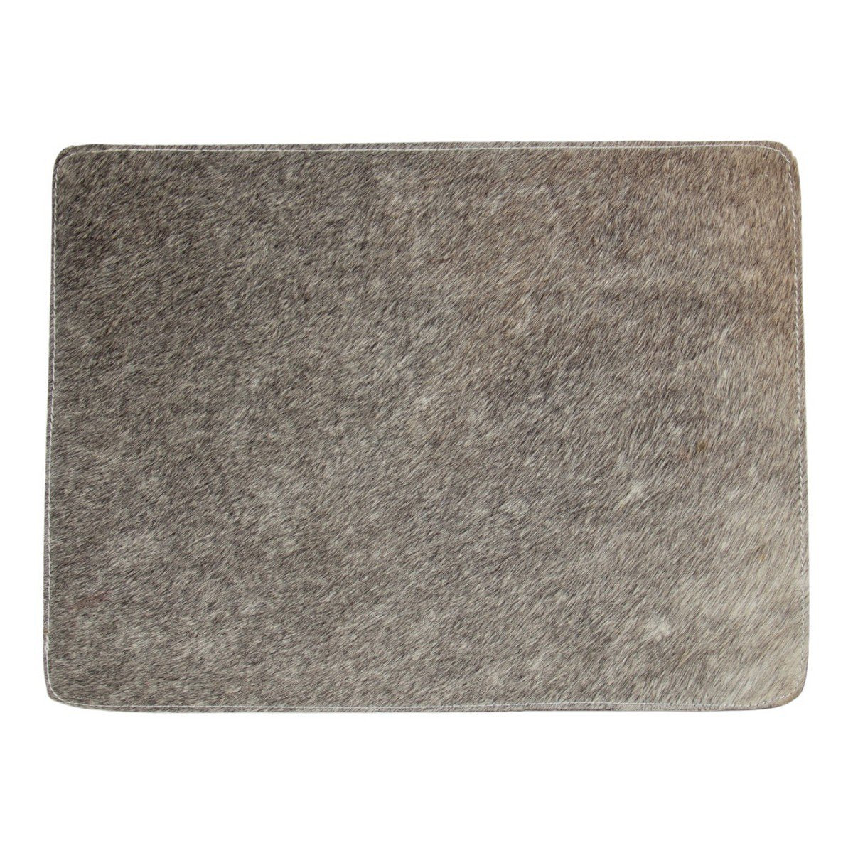 Placemat koehuid rechthoek grijs 30x40cm