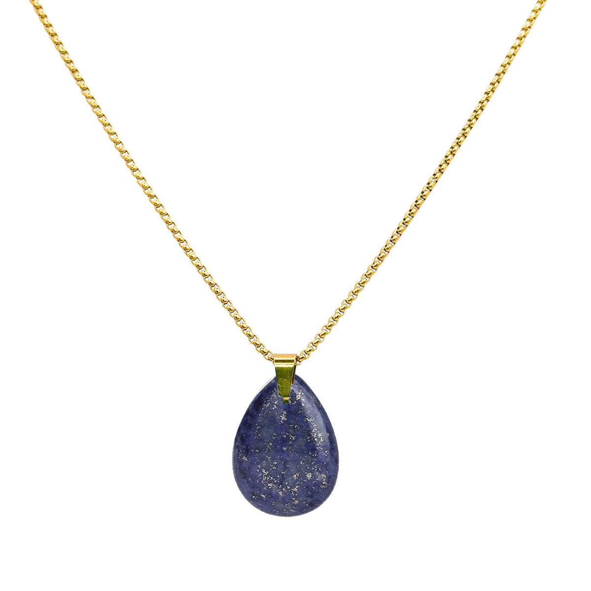 Louiz Ketting met Lapis Lazuli bedel