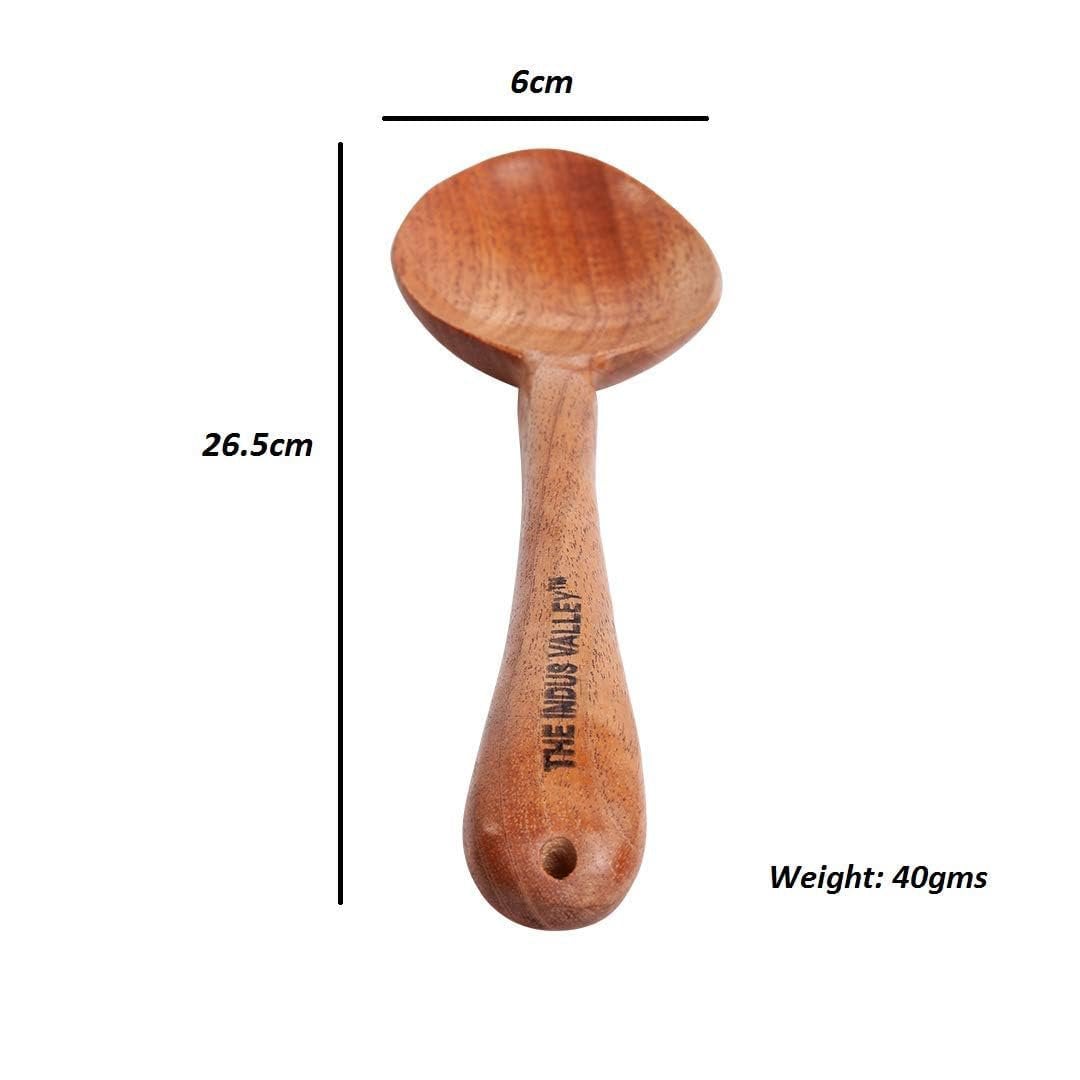 Kookgereiset van neemhout – spatels en pollepels – natuurlijke antiaanbaklaag – 5-delig, 37 cm