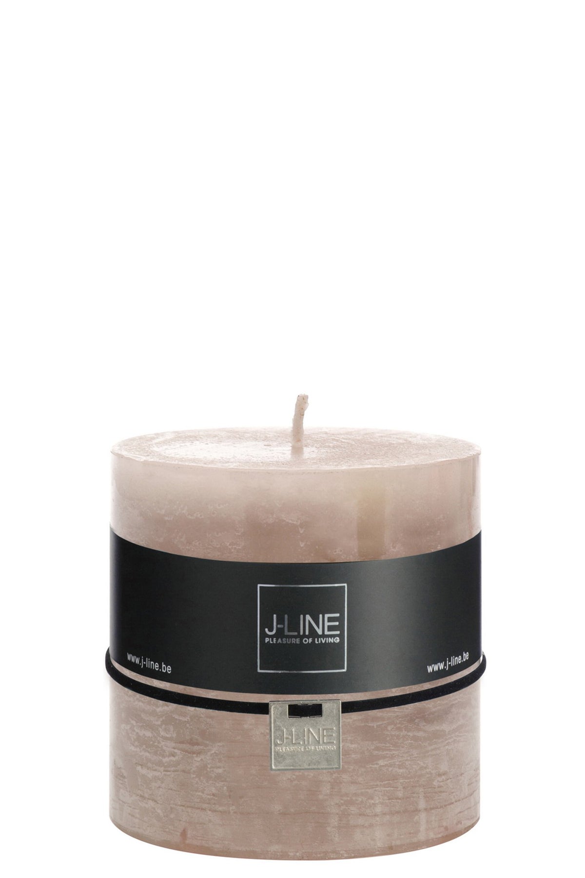 J-Line cilinderkaars Zand - lichtroze - 65U