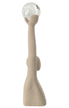 J-Line Buste Bal Hoofd Resin/Kristal Beige