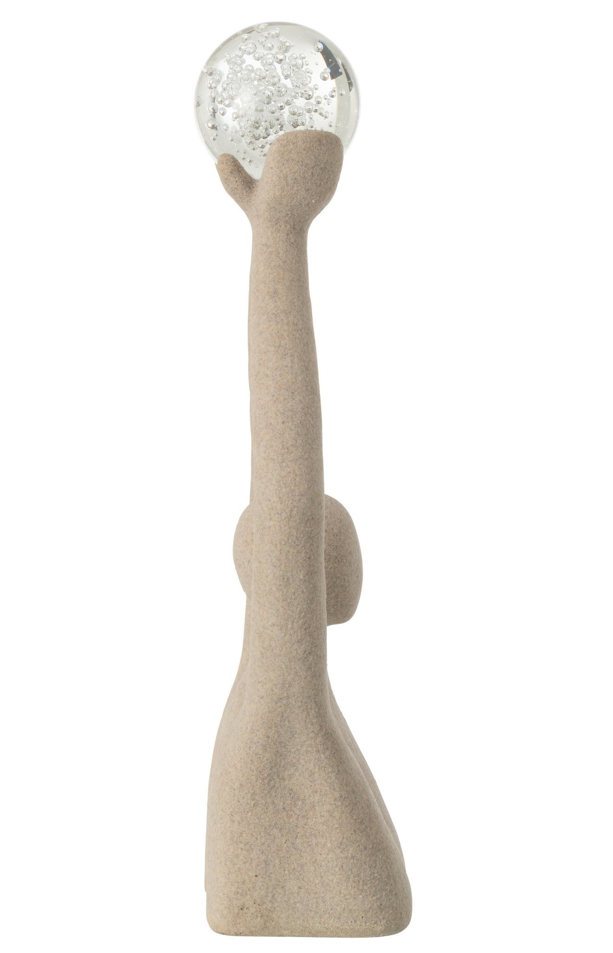 J-Line Buste Bal Hoofd Resin/Kristal Beige