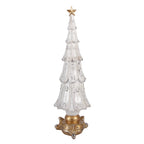 Kerstdecoratie Beeld Kerstboom Ø 9x30 cm Wit Kunststof