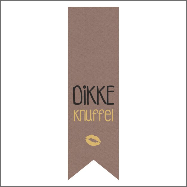 Vaantje sticker Knuffel - wensetiket - rol van 250