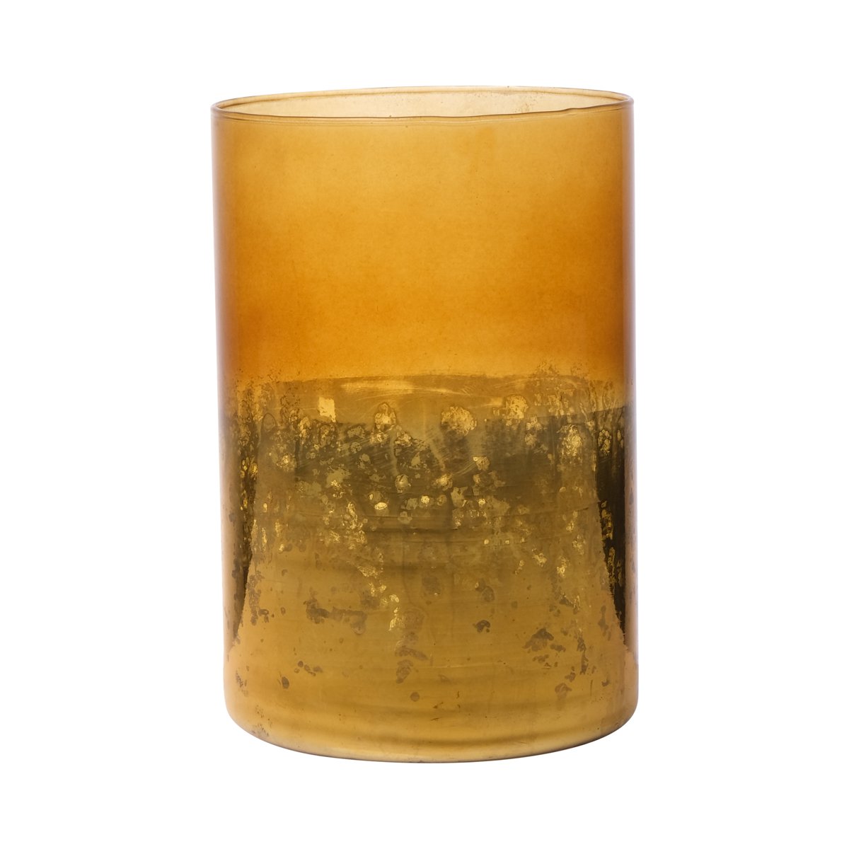 Theelichthouder goud amber h15 d10