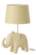 J-Line tafellamp Gestreept - polyresin - beige