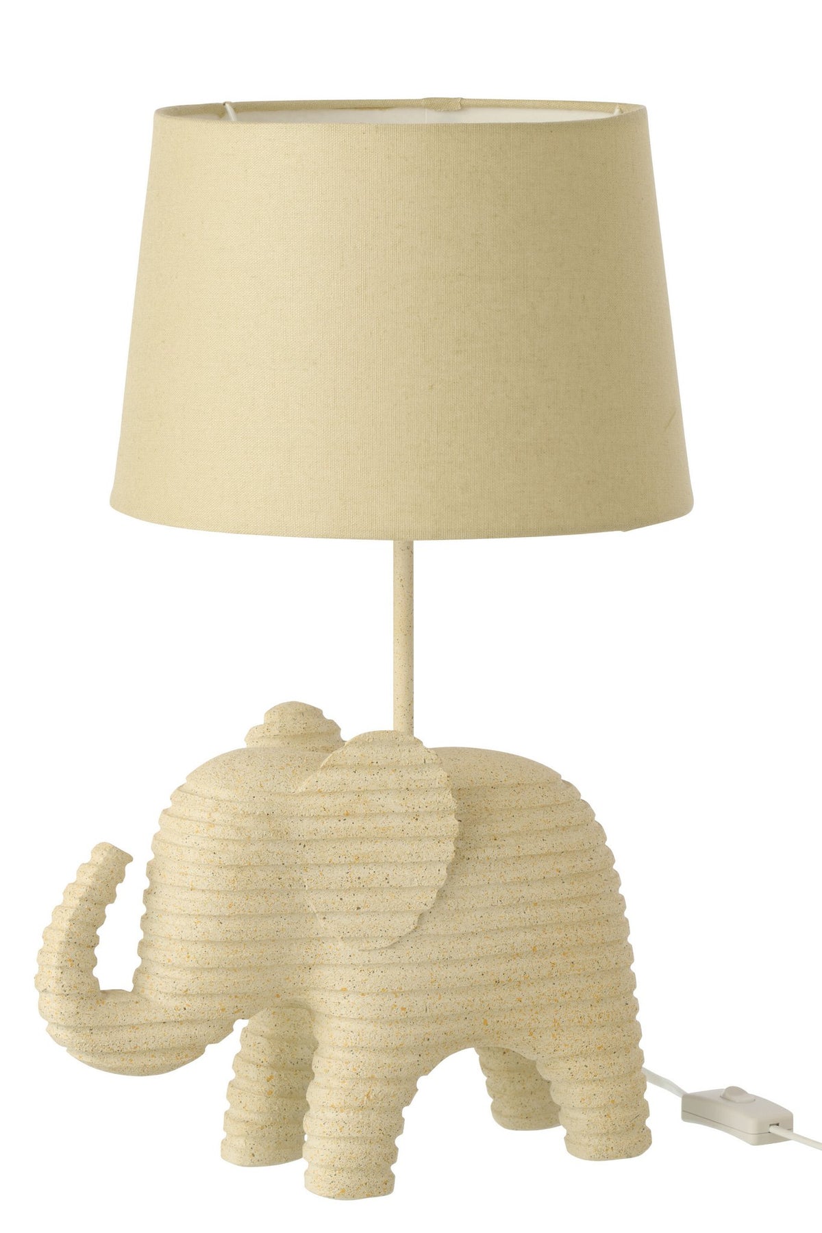 J-Line tafellamp Gestreept - polyresin - beige