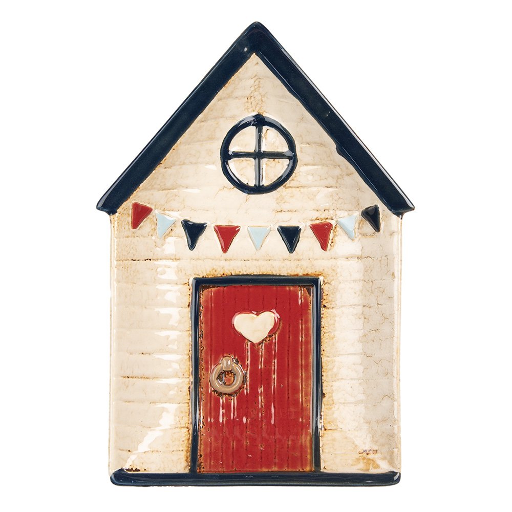 Serveerschaal Huis 27x18 cm Beige Keramiek Presenteerschaal
