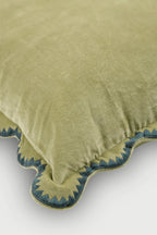 Kussenhoes | Mirage Scallop Moss Green Kussenhoes van Sanctuary Living