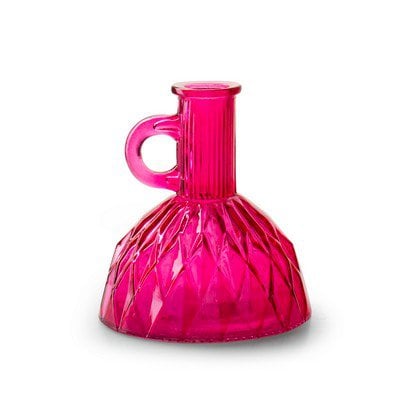 Vaas met oor 'jay' fuchsia h12 d13,5 cm