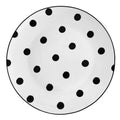 Dinerbord Ø 26 cm Wit Zwart Porselein Stippen Eetbord