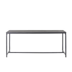 Moderne eettafel – zwart mangohout en houtskool metalen frame – industriële stijl