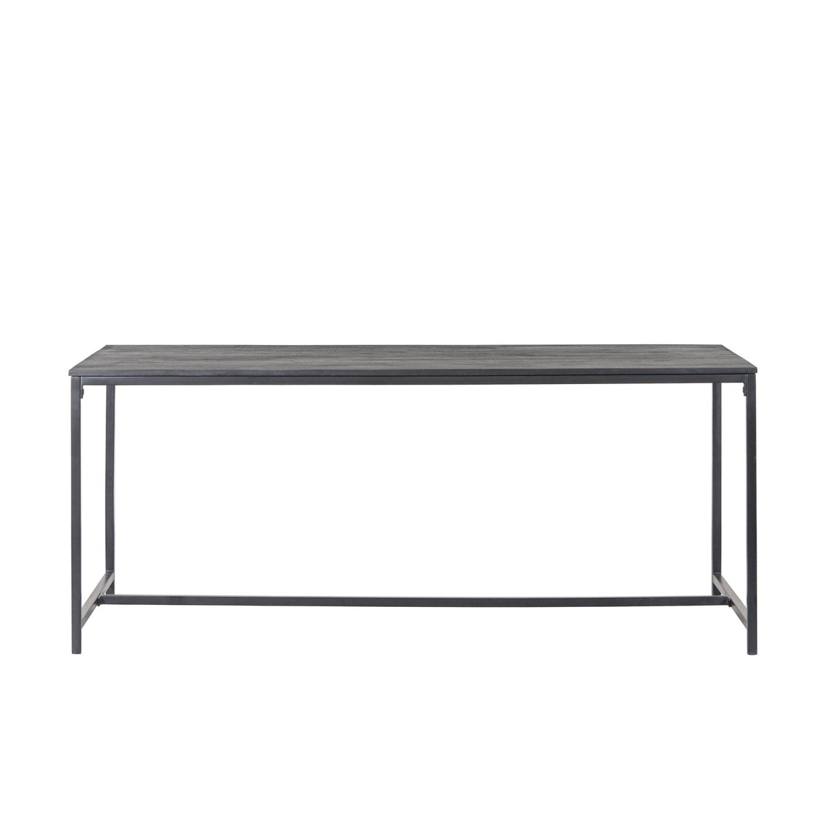 Moderne eettafel – zwart mangohout en houtskool metalen frame – industriële stijl