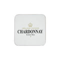 Onderzetter wijn chardonnay wit 10x10cm (6)