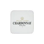 Onderzetter wijn chardonnay wit 10x10cm (6)