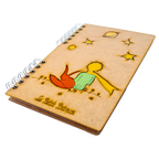 Duurzaam Houten Notitieboek – Komoni – Le Petit Prince - Star – Gerecycled papier